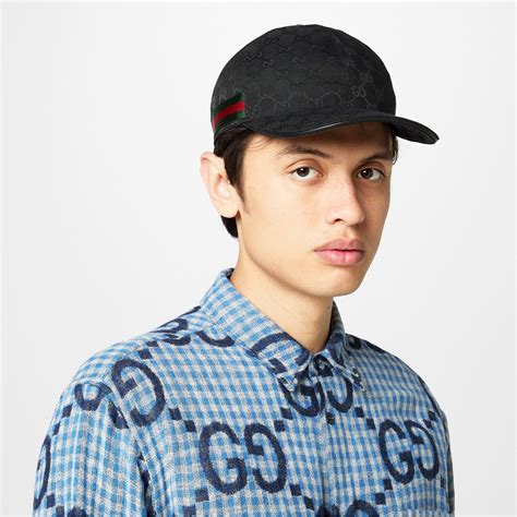 gucci men's vintage logo-print baseball cap black|cheap Gucci hats for men.